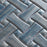 Cassis Porcelain Dog Bone Basketweave Blue w/ Blue Dot Mosaic Satin 8