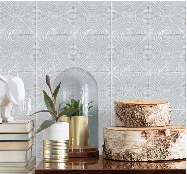 Melody Ceramic Eme Ash Audrey Decor Tile Glossy 4