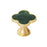 Accents Zinc & Acrylic Gold / Emerald Green Cabinet Knob 1