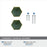 Accents Zinc & Acrylic Gold / Emerald Green Cabinet Knob 11