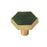 Accents Zinc & Acrylic Gold / Emerald Green Cabinet Knob 3