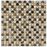 Emperador Dark Polished Marble Mosaic - 5/8" x 5/8" with Crema Marfil & Emperador Light