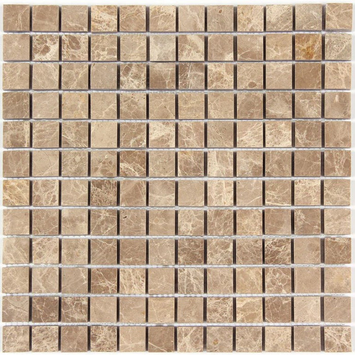 Emperador Light Marble Mosaic Tumbled 1