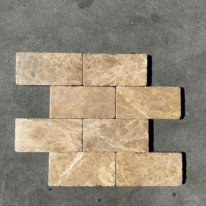 Emperador Light Marble Tile Tumbled 2