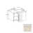 Classic Style Wood Charleston White Corner Lazy Susan Base Cabinet Charleston White 1