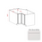 Slim Shaker Style Wood Dove White Corner Lazy Susan Base Cabinet Dove White 1
