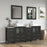 CVC Espresso Solid Wood with Basin Engineered Marble Top and Mirror CVC24 Bathroom Cabinet - 72" x 18.5" x 36"