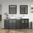 CVC Espresso Solid Wood with Basin Engineered Marble Top and Mirror CVC24 Bathroom Cabinet - 72" x 18.5" x 36"