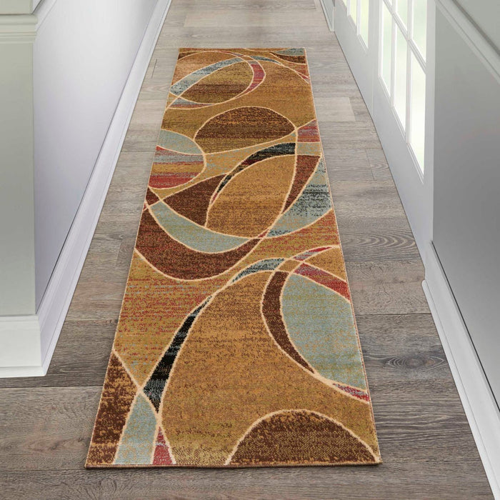 Expressions Multicolor XP07 Polypropylene Blend Contemporary Area Rug - 5 Ft x 7 Ft