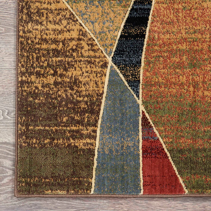 Expressions Multicolor XP07 Polypropylene Blend Contemporary Area Rug - 5 Ft x 7 Ft