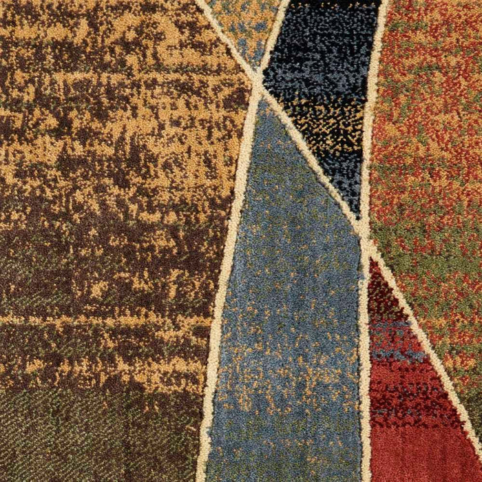 Expressions Multicolor XP07 Polypropylene Blend Contemporary Area Rug - 5 Ft x 7 Ft