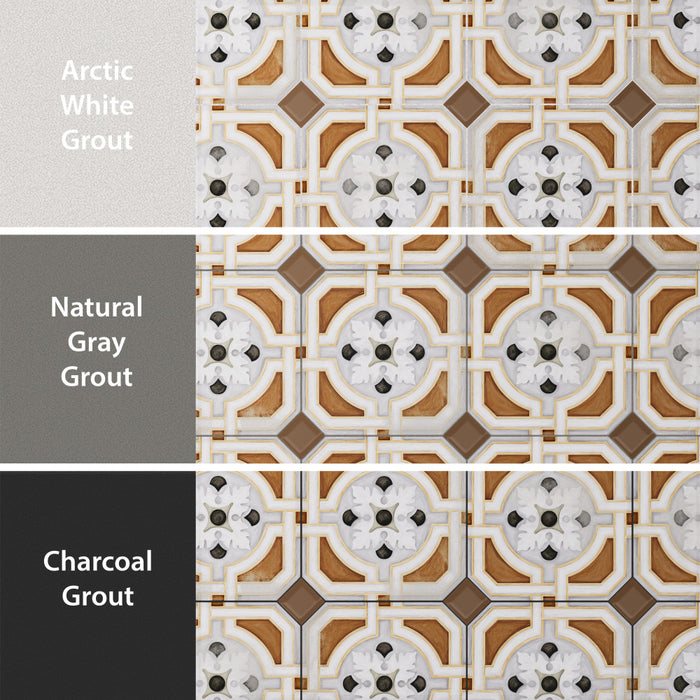 Vaudeville Porcelain Octagon Deco Zimer Tile Matte 5