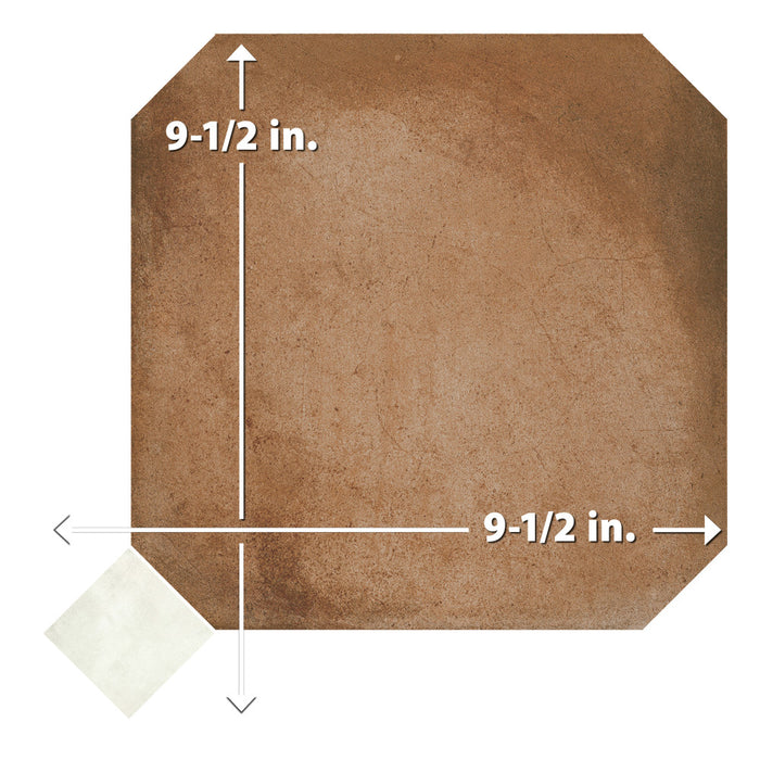 Laverton Porcelain Octagon Natural with Taco Nieve Tile Matte 9
