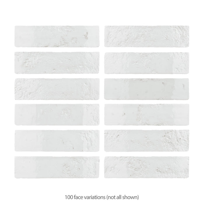 Arches Ceramic Brick White Tile Glossy 4