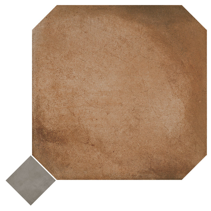 Laverton Porcelain Octagon Natural with Taco Grafito Tile Matte 3