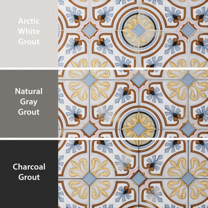Vaudeville Porcelain Octagon Deco Diglas with Taco Azzuro Tile Matte 5