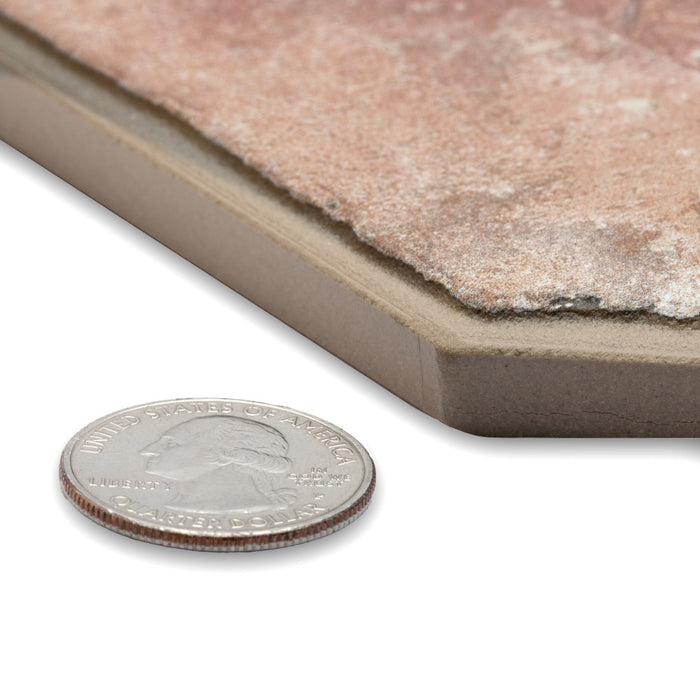 Picket Porcelain Arenta Clay with White Square Tile Matte 9