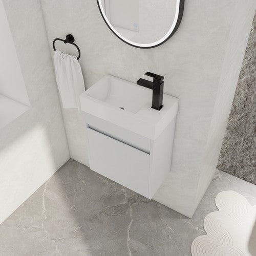 Plywood White Straight Grain Bathroom Vanity White Straight Grain 7