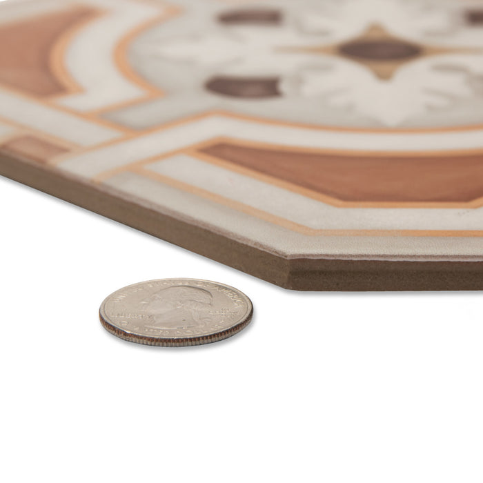 Vaudeville Porcelain Octagon Deco Zimer Tile Matte 8