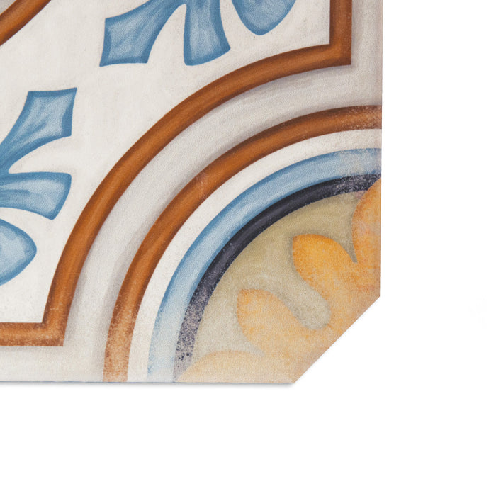 Vaudeville Porcelain Octagon Deco Diglas with Taco Lima Tile Matte 12