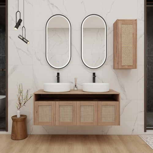 Plywood Imitative Oak Bathroom Vanity Imitative Oak 1