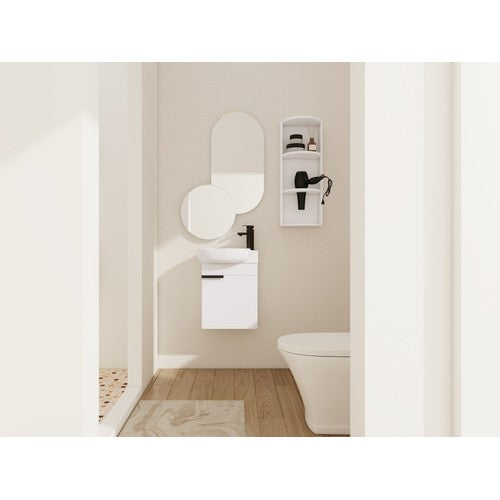 Plywood Glossy White Bathroom Vanity Glossy White 2