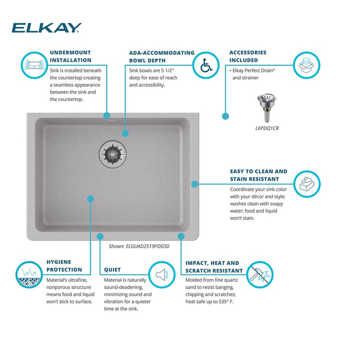 Quartz Classic Quartz Kitchen Sink White 11