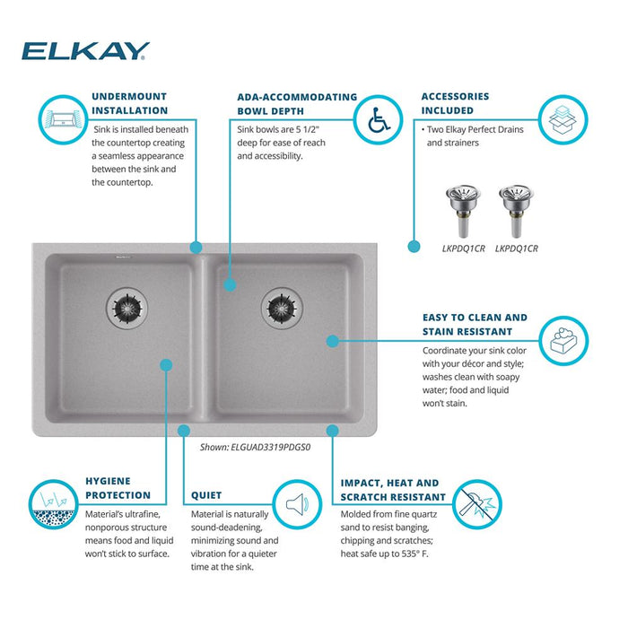 Quartz Classic Quartz Kitchen Sink White 12