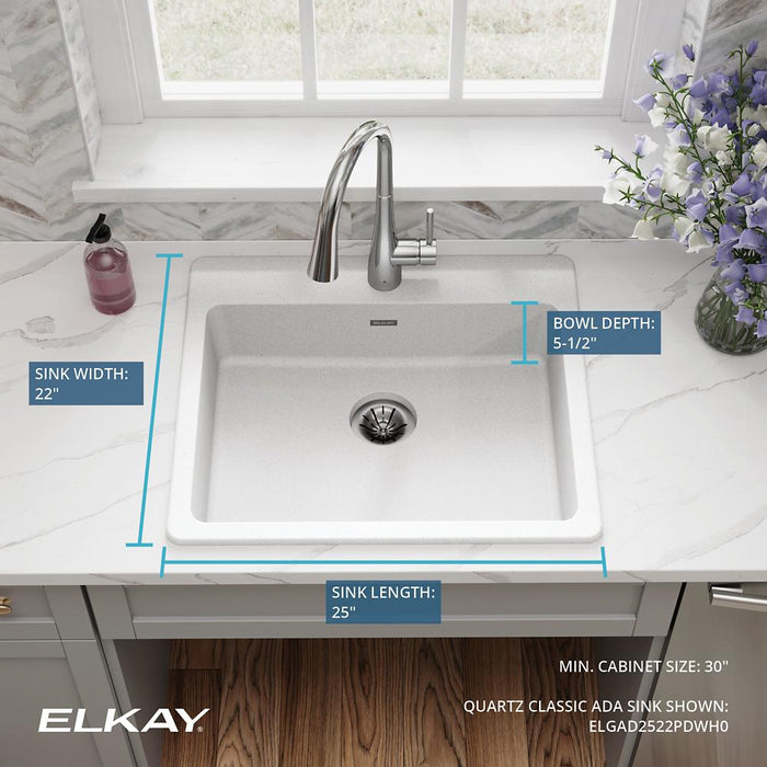 Quartz Classic Quartz Kitchen Sink White 12