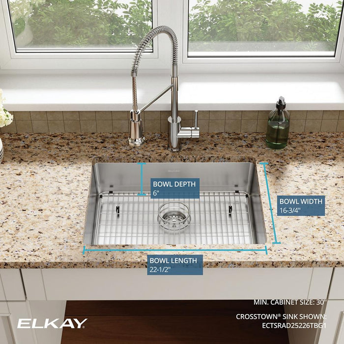 Crosstown Stainless Steel Kitchen Sink 12