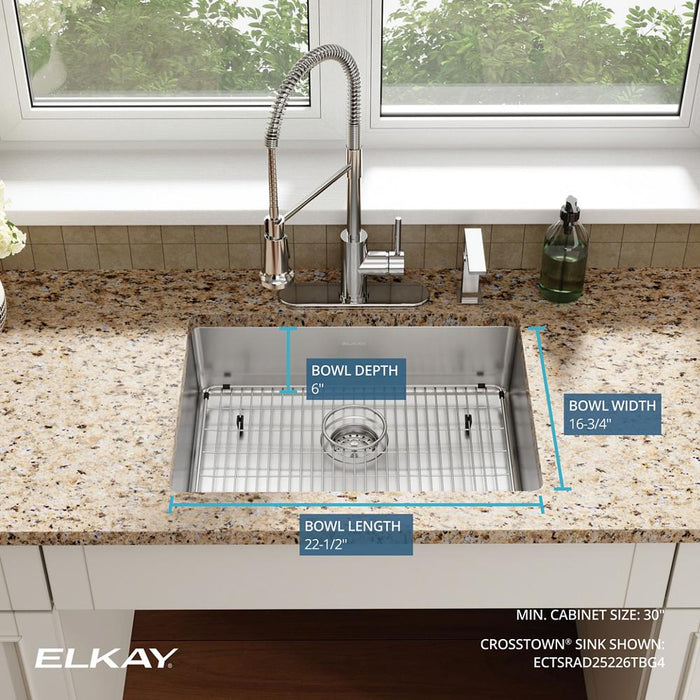 Crosstown Stainless Steel Kitchen Sink 14