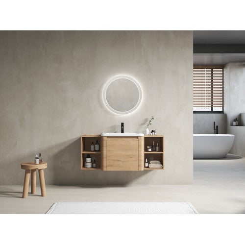 Plywood Imitative Oak Bathroom Vanity Imitative Oak 2