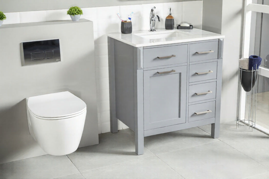 Fawna Wood Grey Bathroom Vanity Grey 3