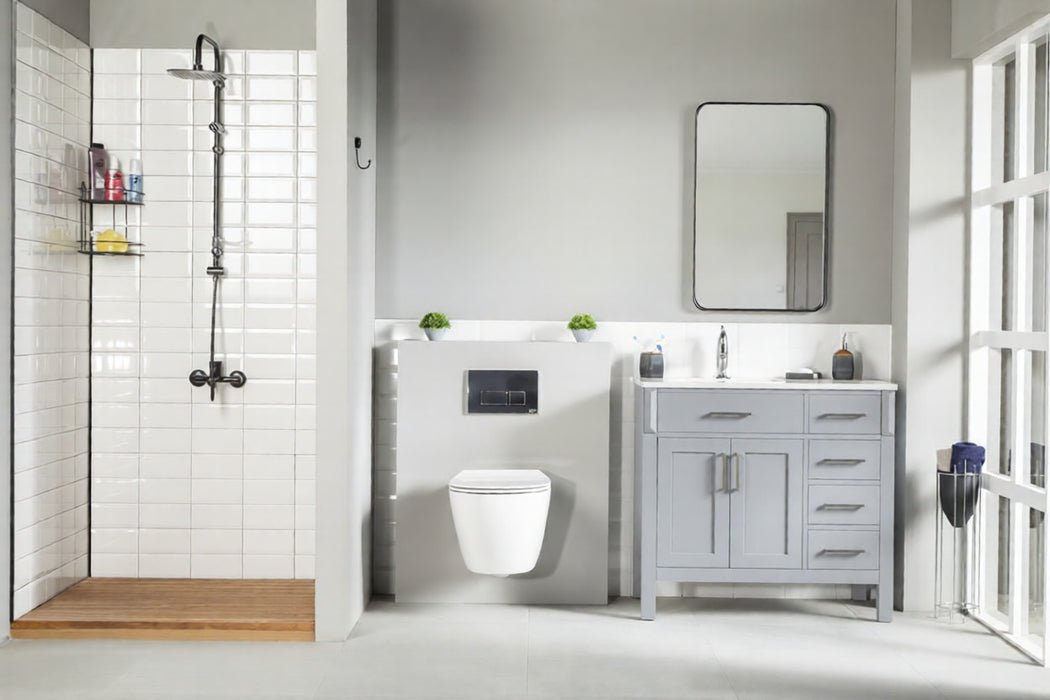 Fawna Wood Grey Bathroom Vanity Grey 2