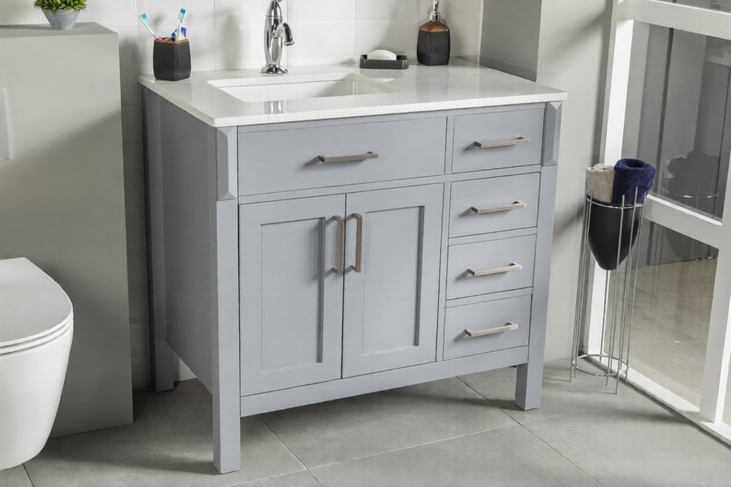 Fawna Wood Grey Bathroom Vanity Grey 3
