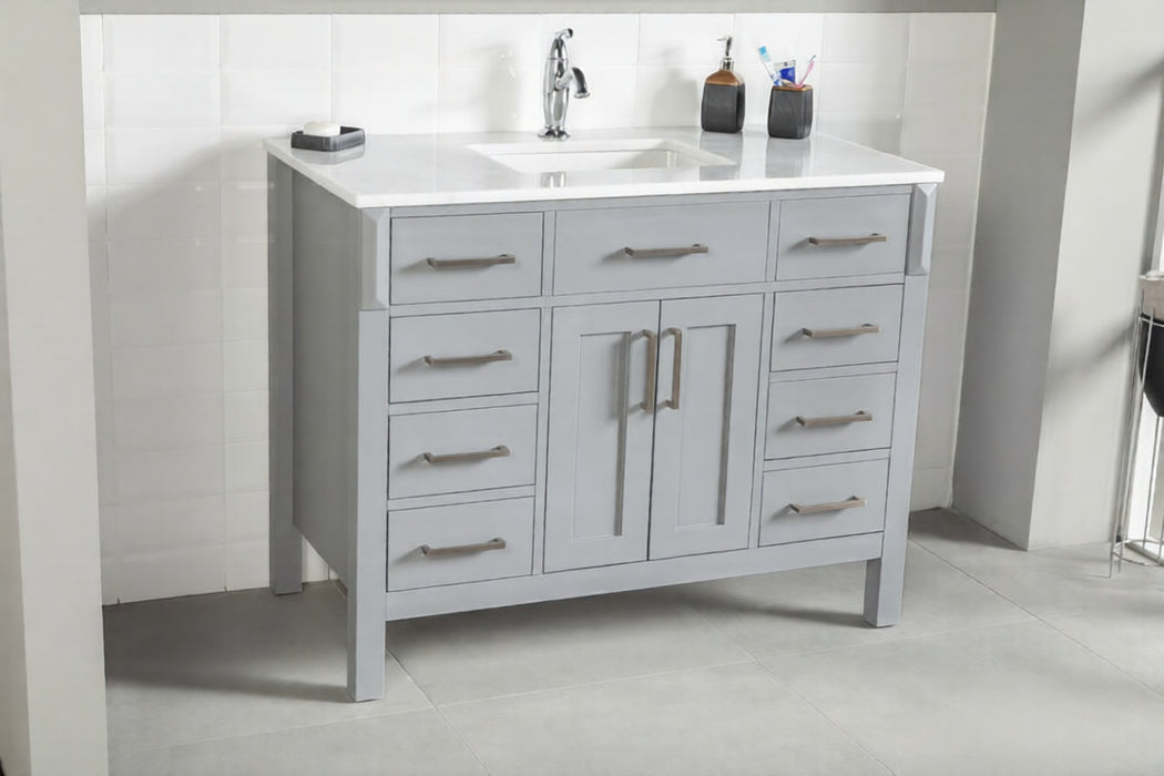 Fawna Wood Grey Bathroom Vanity Grey 3