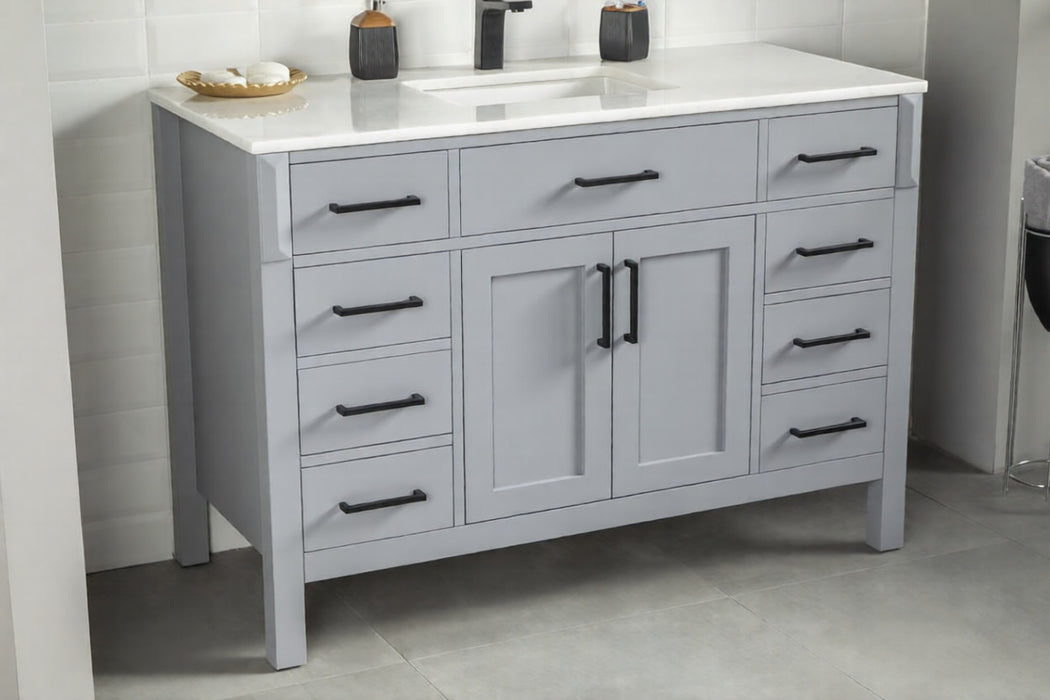 Fawna Wood Grey Bathroom Vanity Grey 5