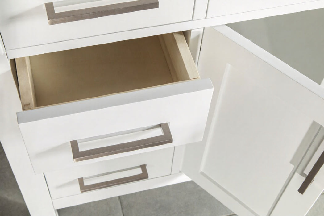 Fawna Wood White Bathroom Vanity White 4