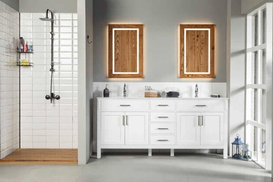 Fawna Wood White Bathroom Vanity White 2