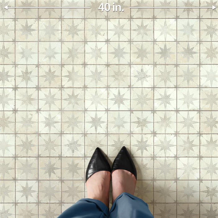 Harmonia Ceramic Kings Star White Tile Matte 8