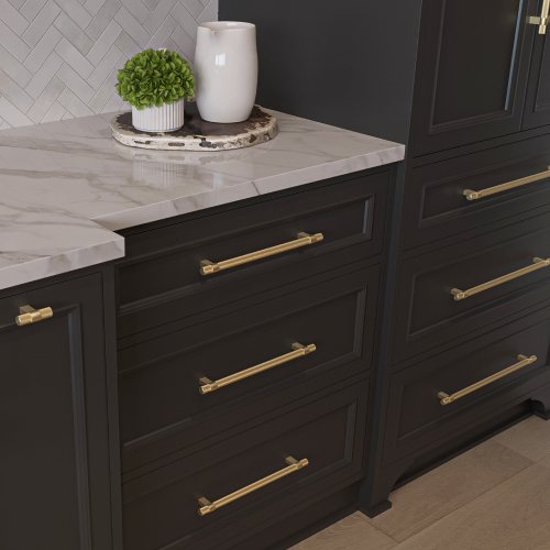Radial Reign Aluminum Modern Brushed Gold Cabinet Pull Modern Brushed Gold 6