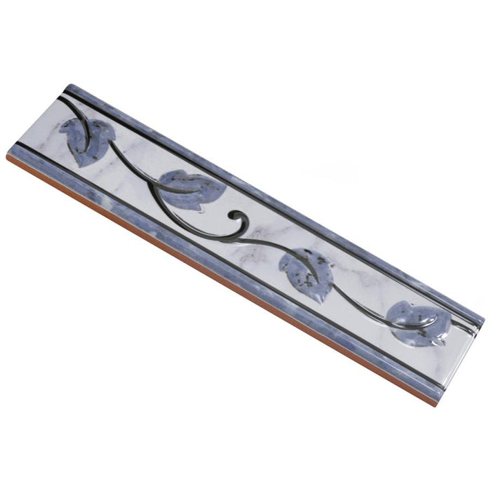 Aroas Ceramic Listello Gris Tile Glossy 6