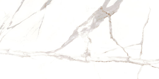 Calacatta Oro Porcelain White Tile Polished 1