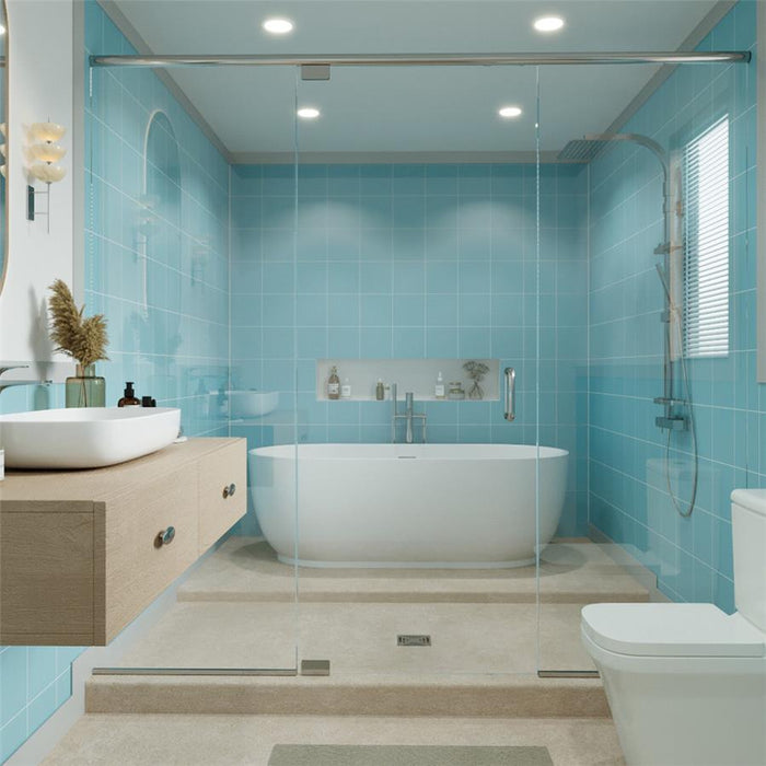 Monocolor Ceramic Celeste Tile Matte 2