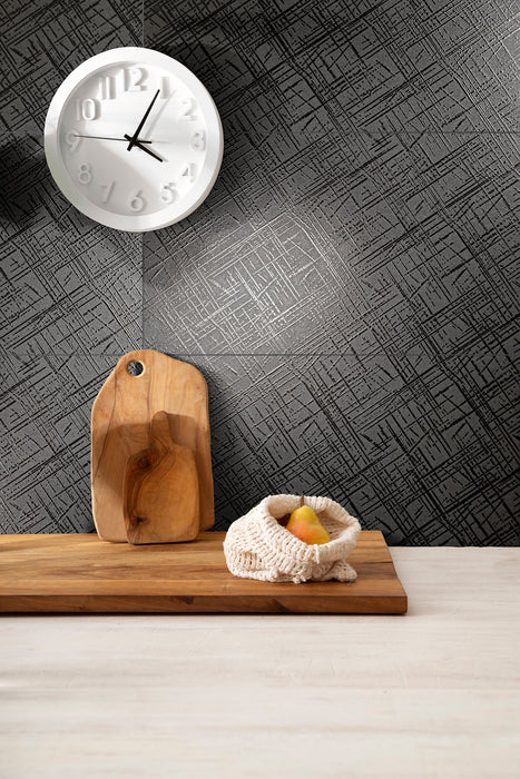 Carbon Porcelain Black Tile Semi Polished 2
