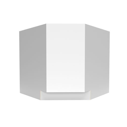 Manhattan Wood Snow White Diagonal Corner Wall Cabinet Gloss 1