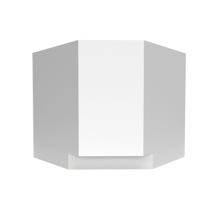 Manhattan Wood Snow White Diagonal Corner Wall Cabinet Gloss 1