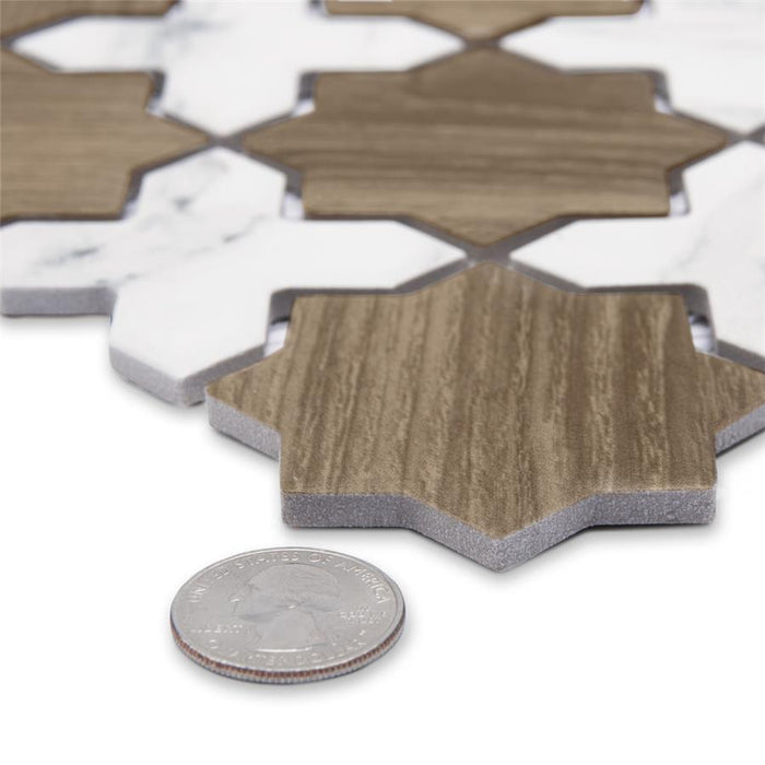 Llama Porcelain Star Noce with Calacatta Mosaic Matte 7