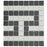 Gotham Porcelain Black and White T Border Mosaic Matte 3
