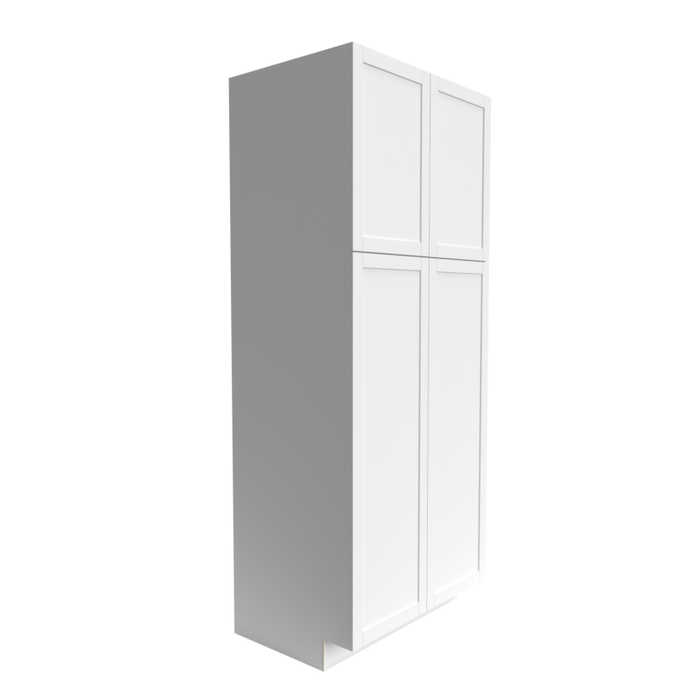 Single Shaker Wood White Pantry Cabinet Gloss 1